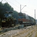 Op de Delftselaan arriveert de 3097 per trein 22-08-1984