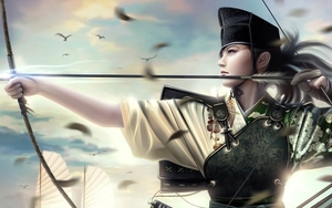 girl-bow-sword-1080P-wallpaper
