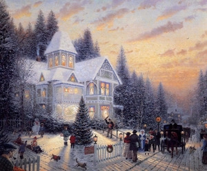 victorian christmas-scene