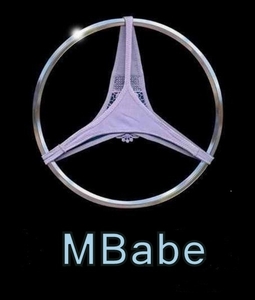 MBabes Vintage Cars Garage Logo - White