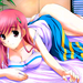 ass-bed-cleavage-iizuki_tasuku-panties-pink_hair-tagme-underwear1