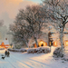 Village-In-Winter-Painting-Travel-HD-Wallpapers