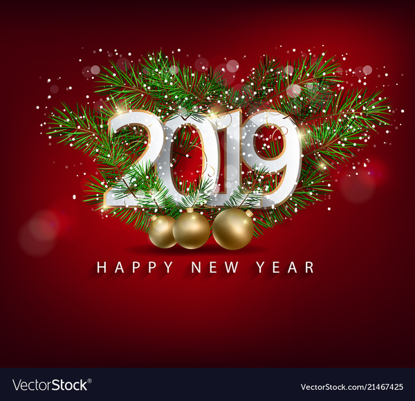 merry-christmas-and-happy-new-year-or-a-with-2019-vector-image-on