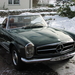 Mercedes SL  in de sneeuw