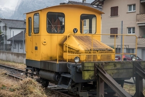De TM staat in Schattdorf (Zwitserland) in 2018.