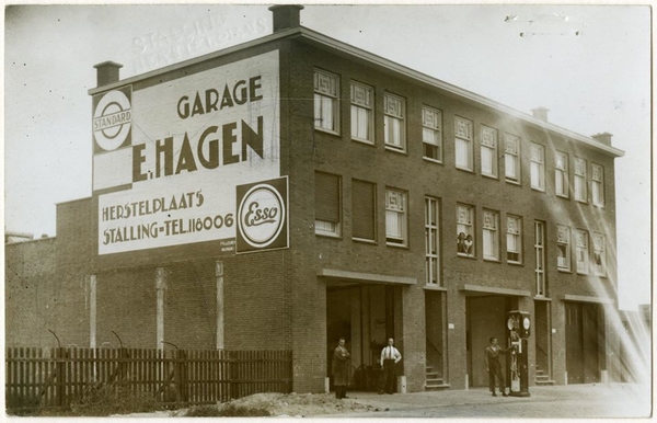 Laakweg 31-35, garage E. Hagen Datering 1934