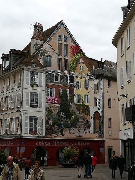 Muurschildering in Chartres
