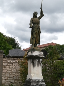 Jeanne D'Arc heeft menig standbeeld in de regio