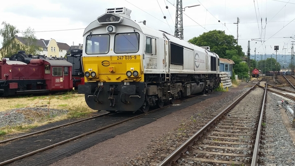 EDM Class 66 in Koblenz-Lützel am 14.7.2019