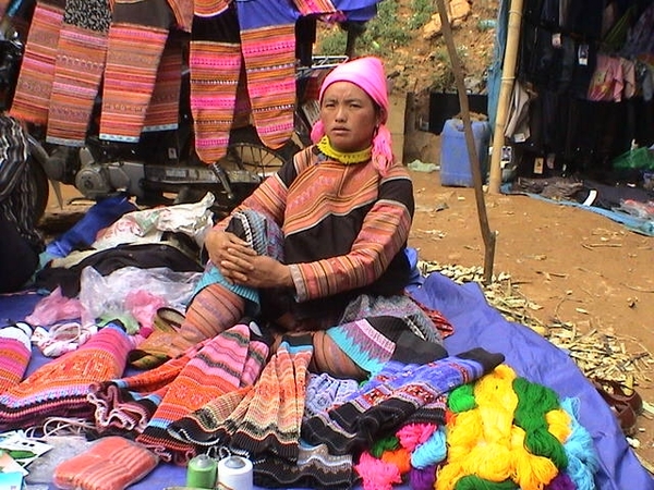 Markt in Cocly ,Flower Hmong