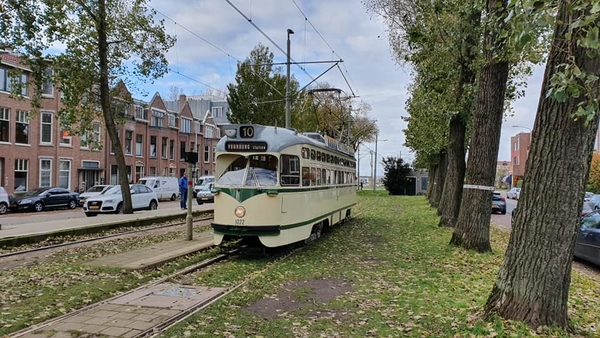 Er werd een rit gereden met de PCC 1022 naar Scheveningen, Moerwi