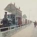 RTM Loc 56 met tram Station Hellevoetsluis 07-10-1961