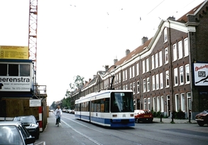 BSAG (Bremen) 801 in mei 1993 in dienst bij het GVB Amsterdam als