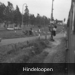 Circa 1960 Spoorwegovergang