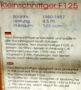 OLDTIMER 'KLEINSCHNITTGER F125' SINSHEIM Museum 20160821_2