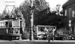 Noordwijk Binnen, de Zeestraat t.h.v. de Bronckhorststraat; de A 