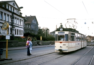 204 Oost-Duitse stad Gotha had een leuk trambedrijf dat kort na d
