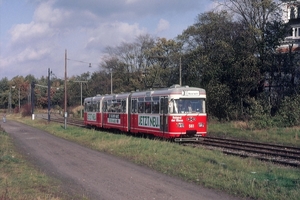 Bremen op 24.10.1986. De extra middelste sectie Wegmann-GT6 №. 