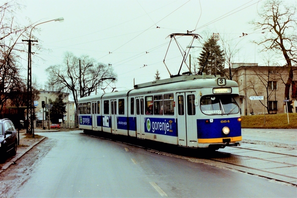 Rheinbahn 2865 op 03-02-1999 in de Worringer Straße in Düsseldo