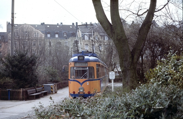 Wuppertal  06-04-1985 Hier staat WSW 3815 in de eindlus Gabelpunk