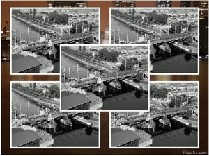 Leidschendam 12 juni 1963. De beweegbare spoorbrug over het Rijn