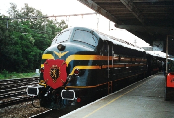 Leuven, koninklijke trein tijdens tentoonstelling begin jaren '90