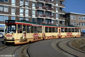 3024 als Grand Italia-sauzen tram op tramlijn 11.16-08-1995