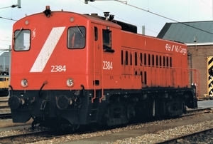 oktober 1996 trof ik de NS 2384 in z'n fraaie NS Cargo rode jasje