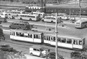 1958 Freiburg Centraal Station Busstation
