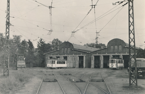 Het depot Immigrath met o.a. mw 20 en de lok 101.Bahnen des Rhein