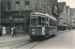 Reutlingen mw 58 lijn 1 Wilhelmstrasse 07-1958.
