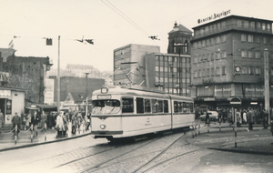 Rheinbahn (Düsseldorf) mw 2308 rijdt proefritten in Wuppertal. A