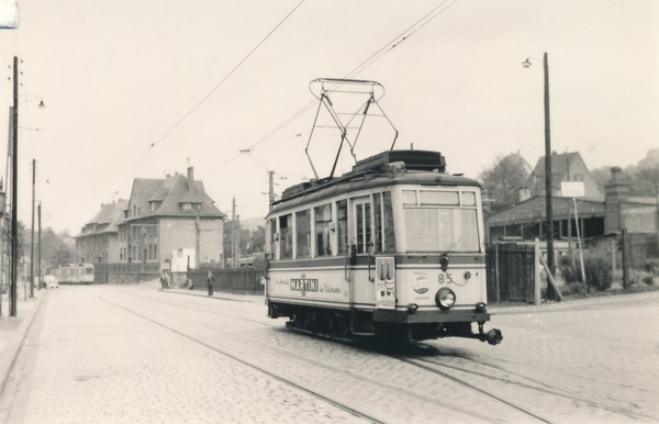 Saarbrücken, mw 85 lijn 9 nabij Remise 07-1958