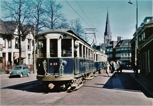 Voorburg 13 april 1958 B 23 die nabij de remise op de halte Dorp 