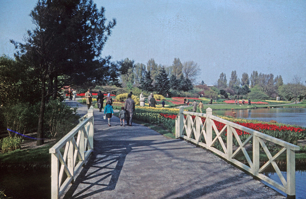 Zuiderpark bij de ingang Vreeswijkstraat, brug bij de Anna Polakw