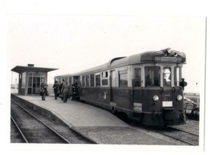 RTM MABD1801 'Sperwer' + BPD1631 Station Blaaksedijk 23-05-1955