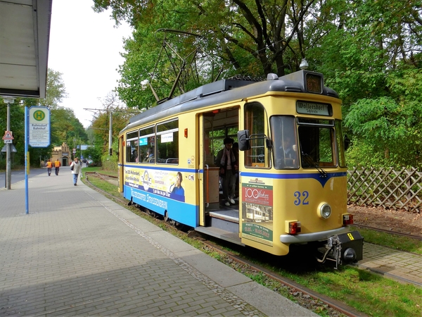 Berlin Tram 87, shuttling tussen Rahnsdorf Bahnhof (gezien in de 