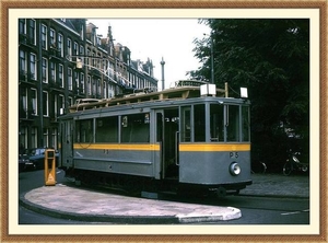 GVB pekelwagen P5 op het Bellamyplein in Amsterdam in 1973.