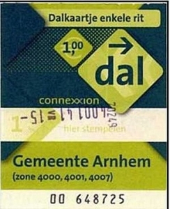 Dalkaartje Arnhem ƒ 1,00