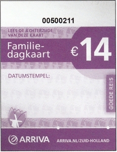 Familie Dagkaart € 14.00