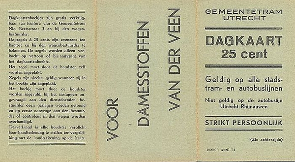 GTU Dagkaart Utrecht Maurits Vink