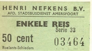Henri Nefkens Enkele Reis ƒ 0, 50 ct