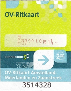 OV ritkaart € 2.00