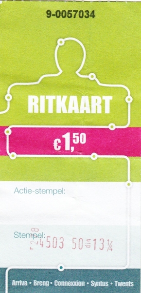 Syntus Ritkaart € 1.50