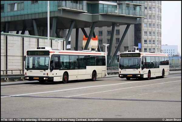 HTM 180 + 179 - Den Haag Centraal, busplatform