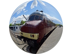 De mP 3031 van het spoorwegmuseum in de buitenlucht op 12-5-2019