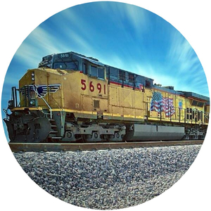 Union Pacific de 5691 onderweg op 24 februari 2014