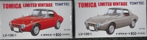 TomicaLimitedVintage_TLV-135a_Toyota Sports800red&TLV-135bSilver_