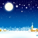 kerst-ansichtkaarten-winter-maan-sneeuw-achtergrond
