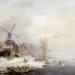 frederik_marinus_kruseman_-_winter_landschap_met_gehucht__windmol